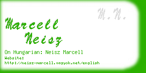 marcell neisz business card